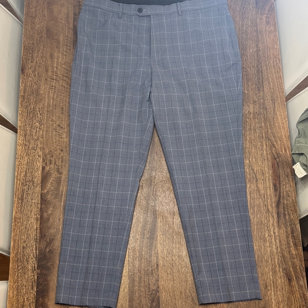Banana Republic Blue Plaid Tailored Pants